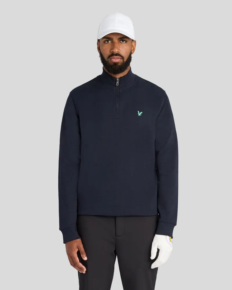Lyle & Scott Golf Midlayer mit Viertelreißverschluss Marineblau