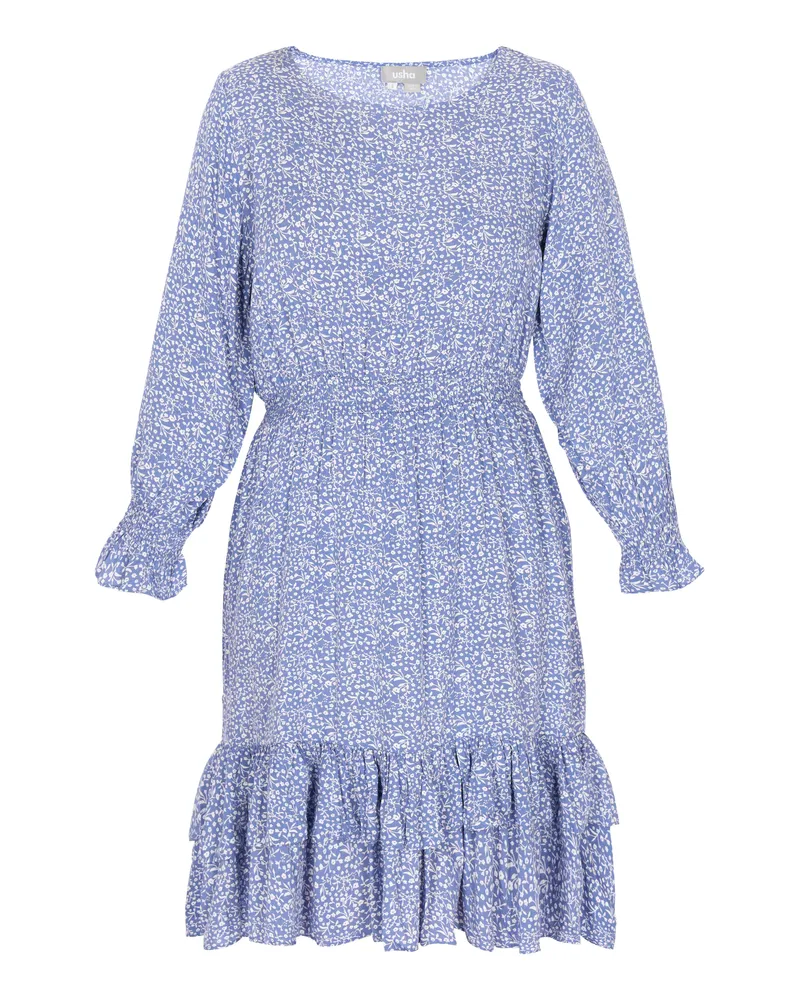 Usha Kleid Frauen blau weiß Blau
