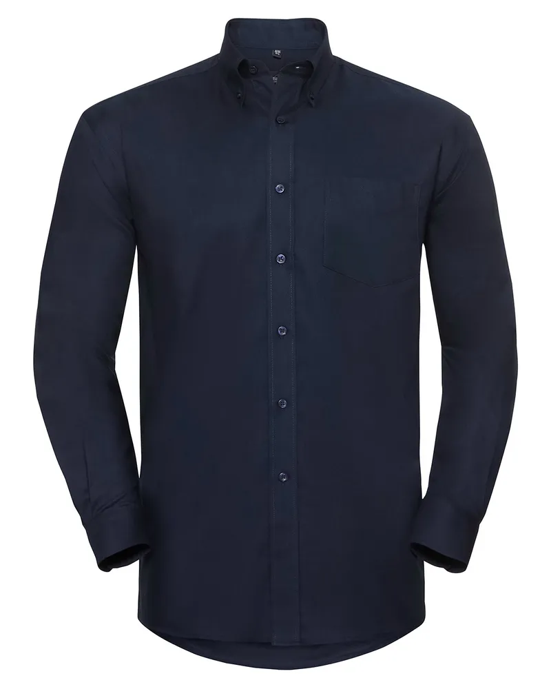 Russell Athletic Russell - Hemd Pflegeleicht für Herren Langärmlig Marineblau