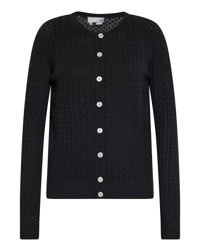 Usha Strickjacke Damen schwarz Schwarz