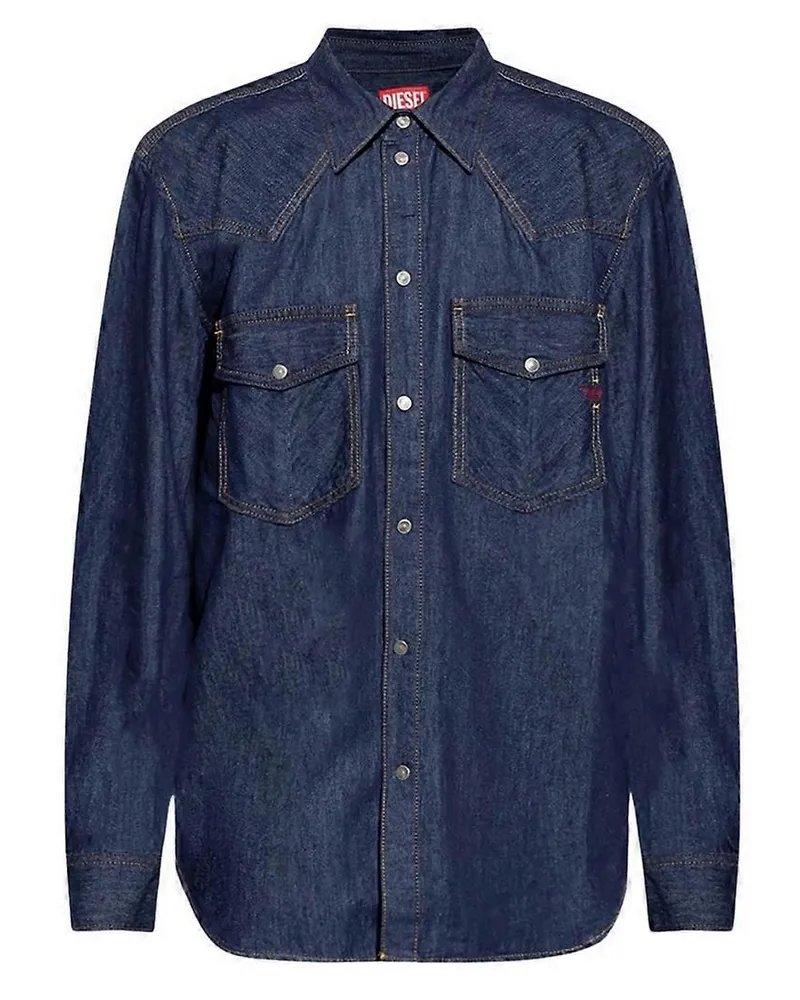 Diesel Hemd für Herren, Denim (Dunkelblau Blau