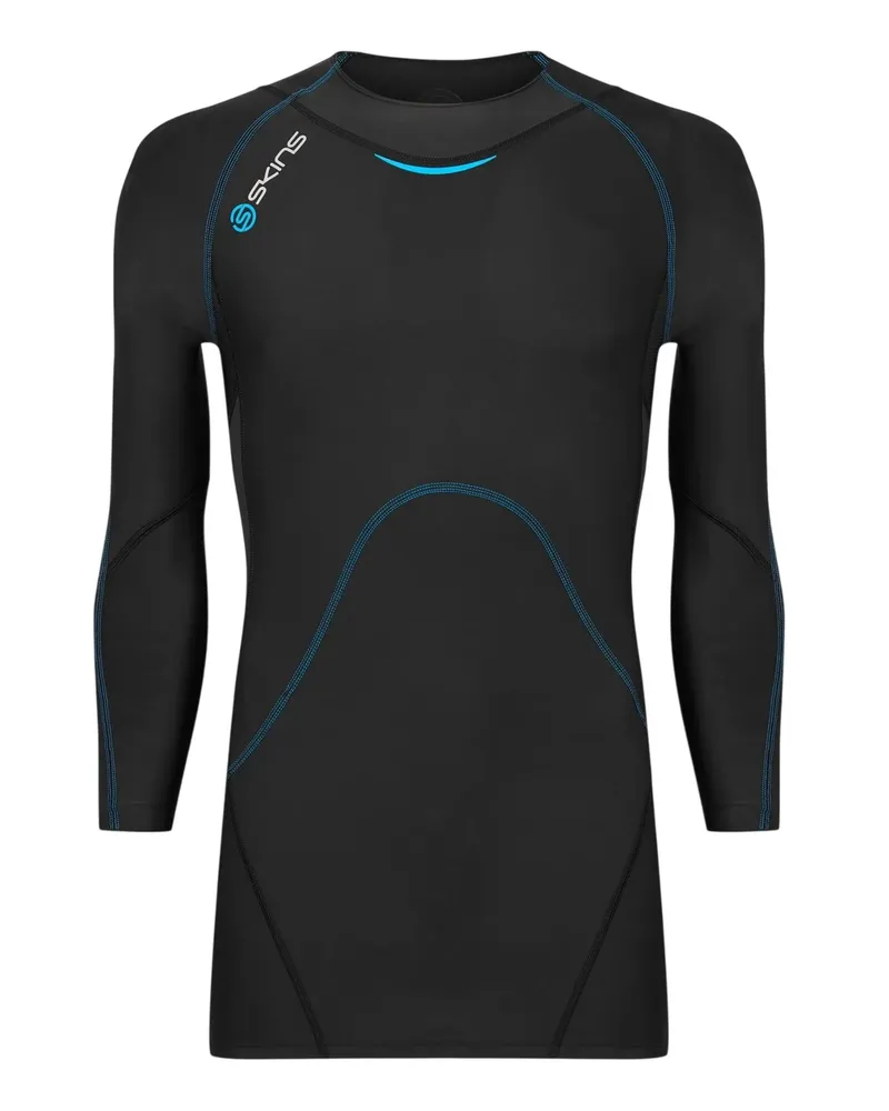 Skins Sportoberteil für Herren, Anliegend (Schwarz Schwarz