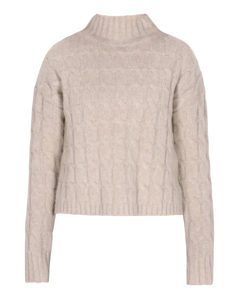 DreiMaster Pullover Damen Hellbraun Melange Braun