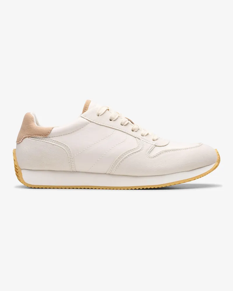Clarks Teirra Run Off-White Turnschuhe Weiß