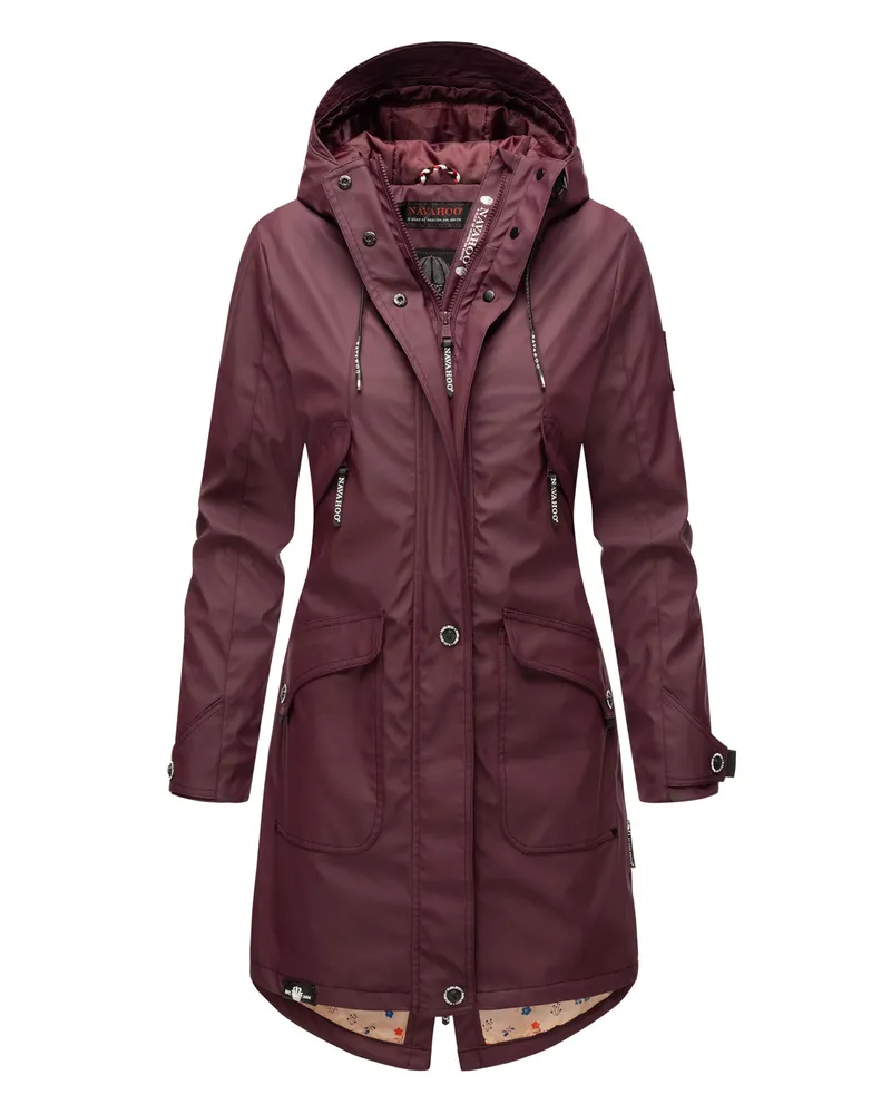 NAVAHOO Damen Übergangsjacke Schötchen – Stylisch & Wasserabweisend Rot