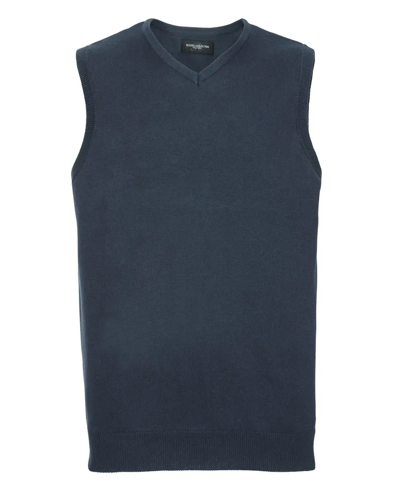 Russell Athletic Russell Collection Herren Strick-Pullunder mit V Ausschnitt (Marineblau Marineblau