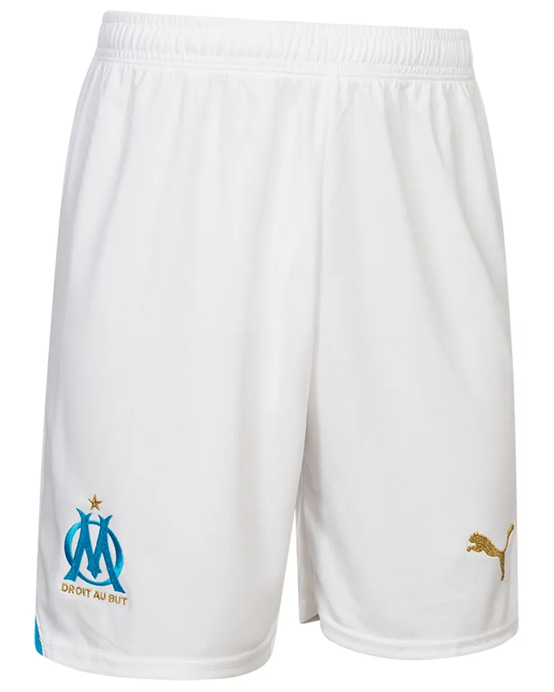 Puma Olympique de Marseille Herren Weiße Fußballshorts Weiß