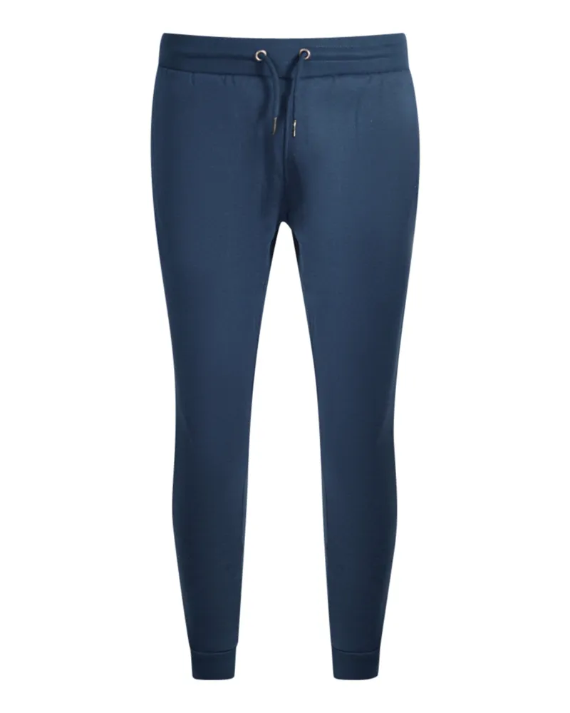 Roberto Cavalli Cavalli Class Print-Logo Navyblaue Jogginghose Blau