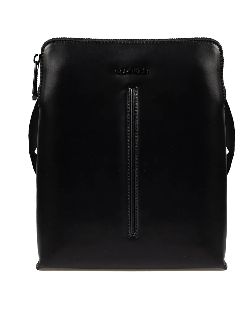 Calvin Klein Satchel Median Flatpack Herren Schwarz Schwarz