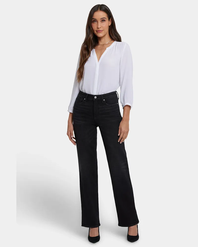 NYDJ not your daughter's Jeans  Bailey Relaxed Straight Jeans (French Nightfall) - Schwarz Schwarz