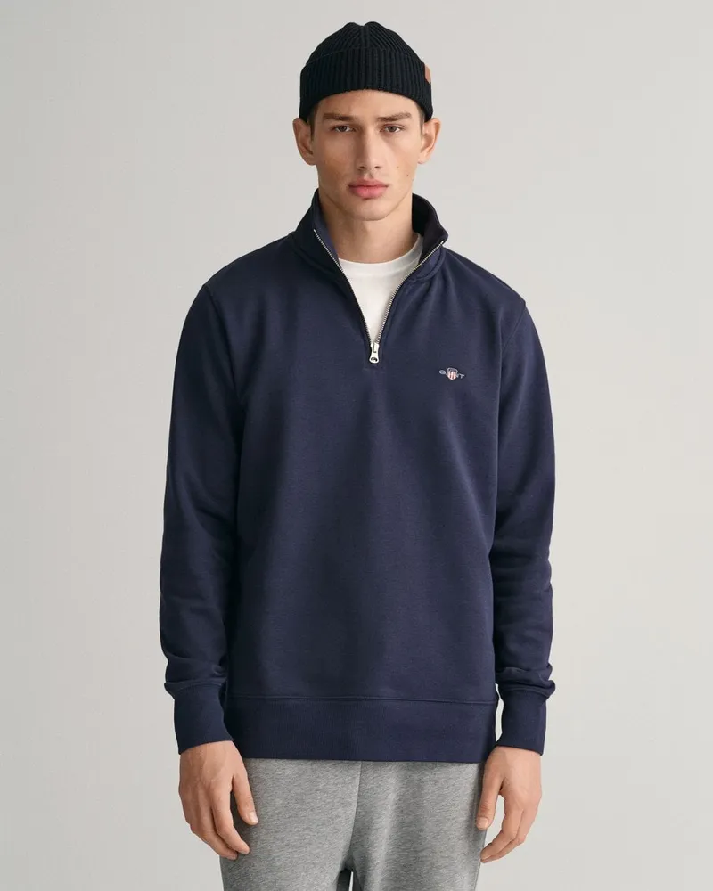 Gant Regular Shield Half Zip Sweat Sweatshirt Dunkelblau