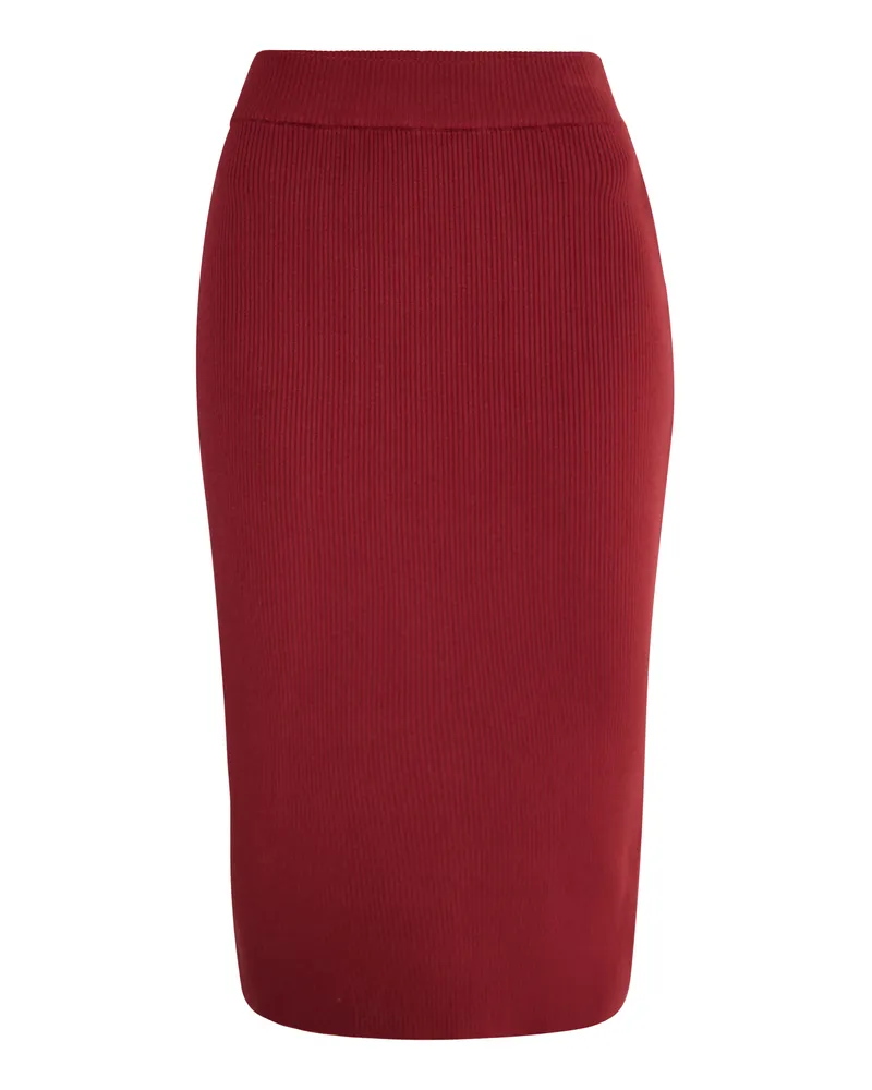 FAINA Jersey Bleistiftrock Damen weinrot Weinrot