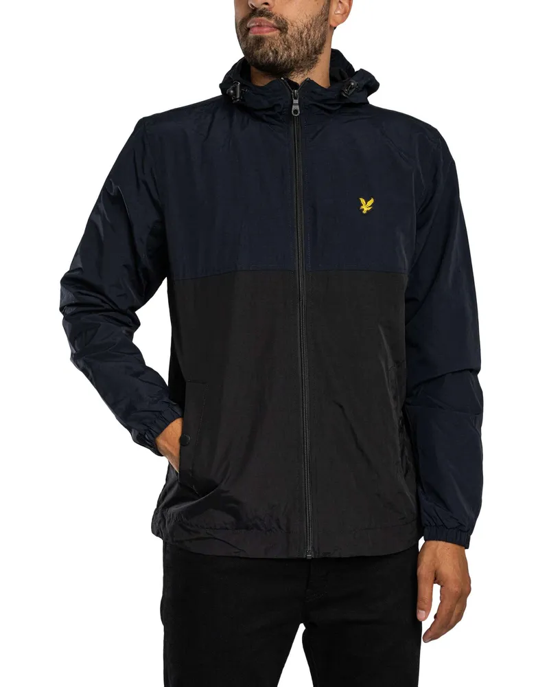 Lyle & Scott Farbblock-Jacke Mit Reißverschluss, Blau Blau