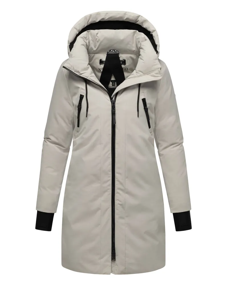 NAVAHOO Damen Winter Parka WINTERZART mit 5.000 mm Wassersäule & Kapuze Grau