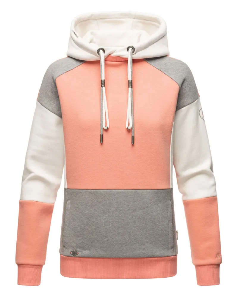 NAVAHOO Damen Hoodie Babykätzchen – Multicolor & Kuschelig Orange