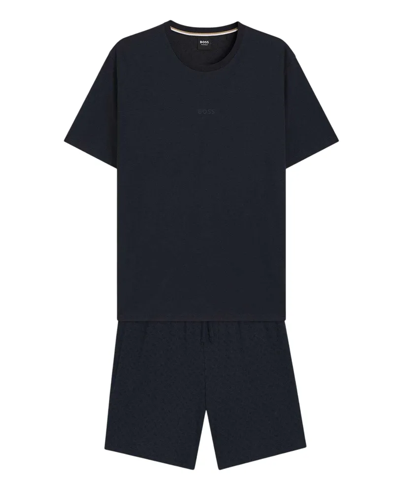 HUGO BOSS Schlafanzug mit Shorts für Herren (Dunkelblau Blau