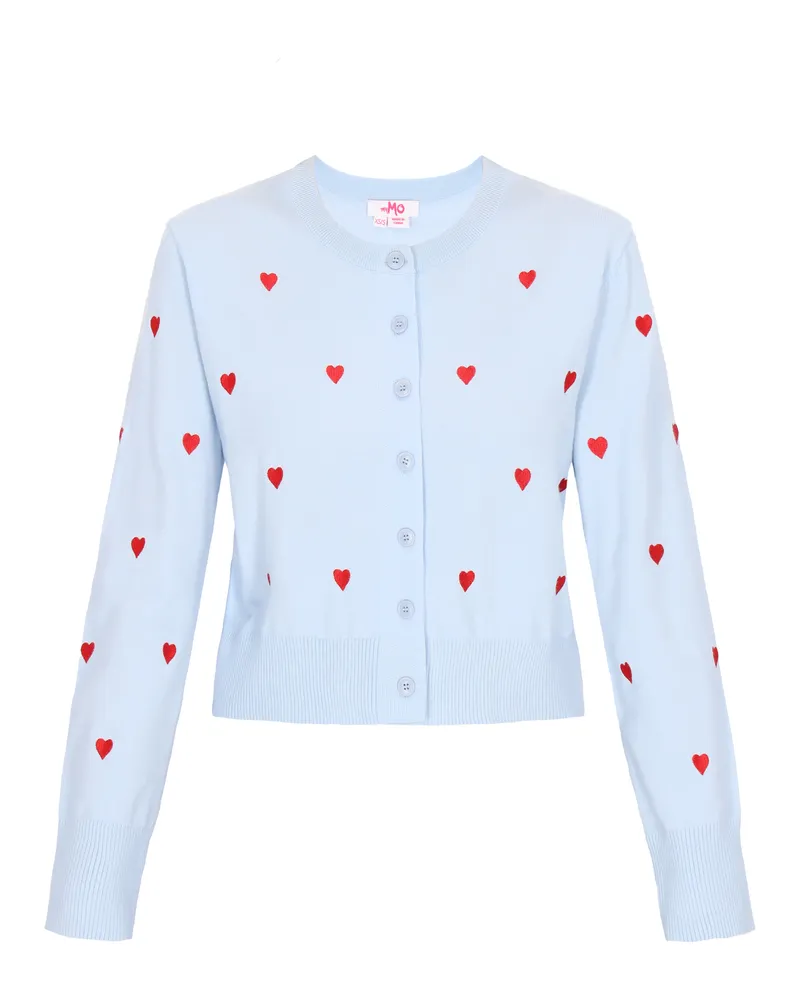 My Mo Strickjacke Frauen hellblau Hellblau