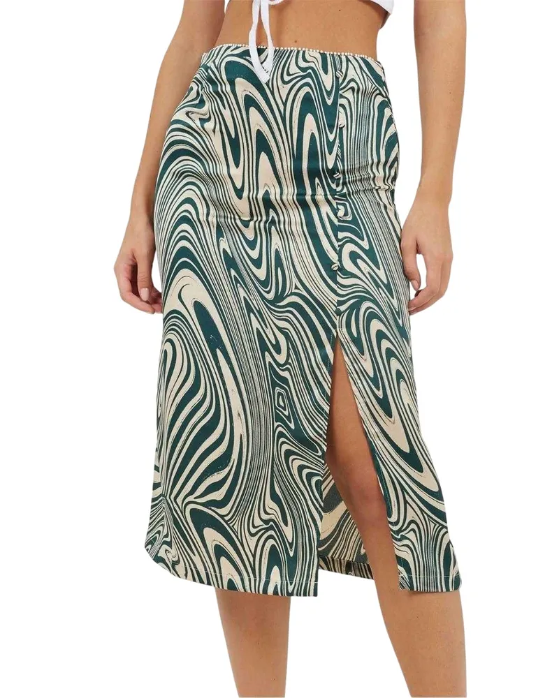Brave Soul Midirock für Damen (Grün Grün