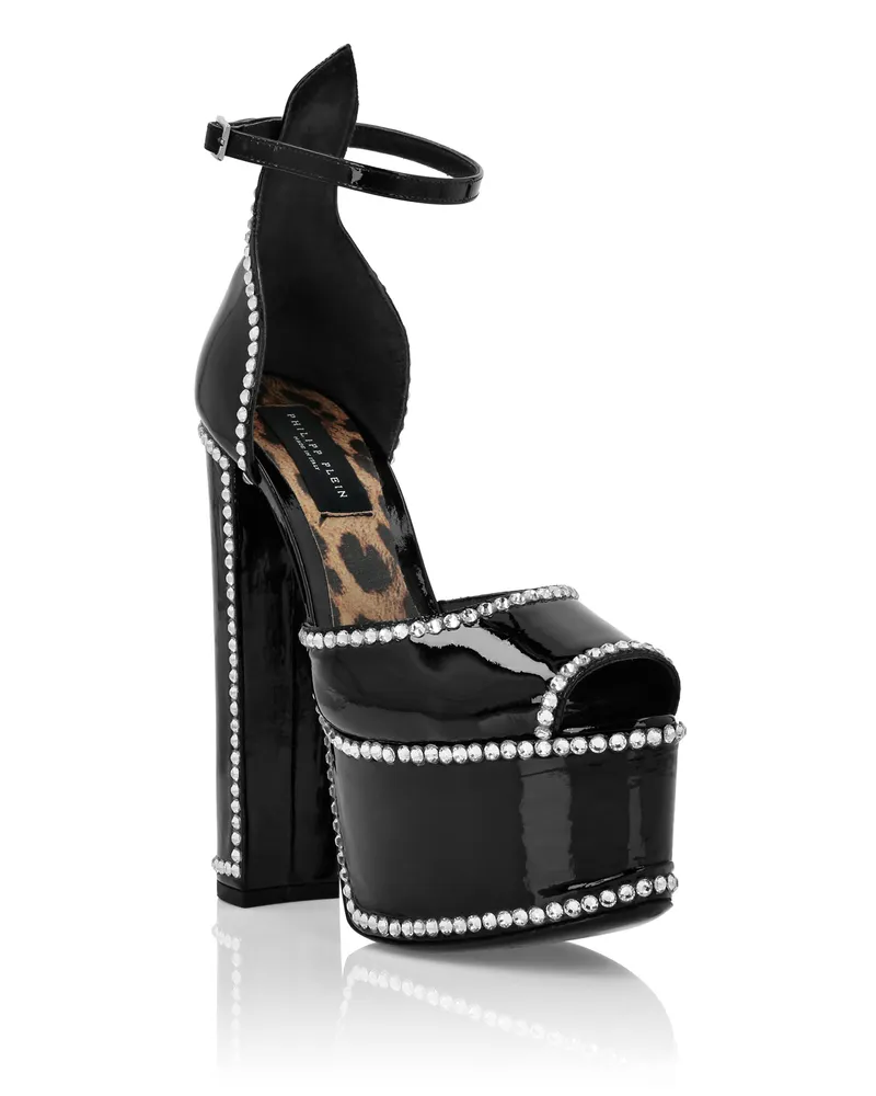 Philipp Plein Sandalen High Heels Schwarz