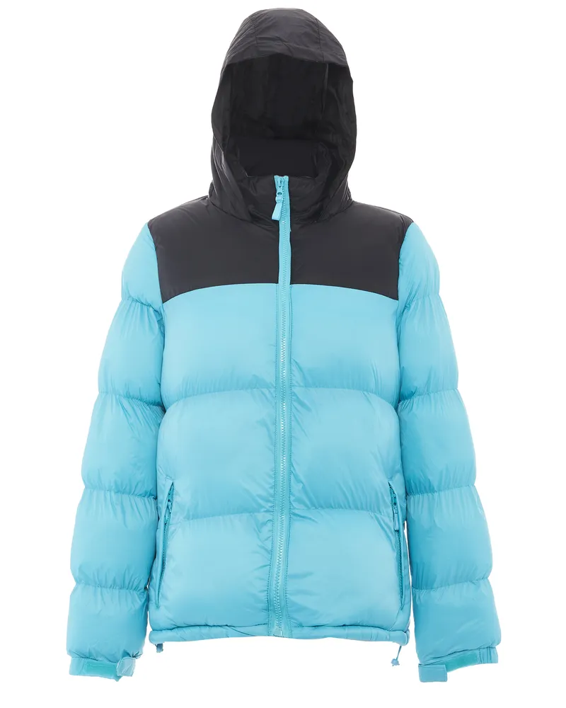 My Mo Wattierte Steppjacke Damen Türkis Schwarz Türkis