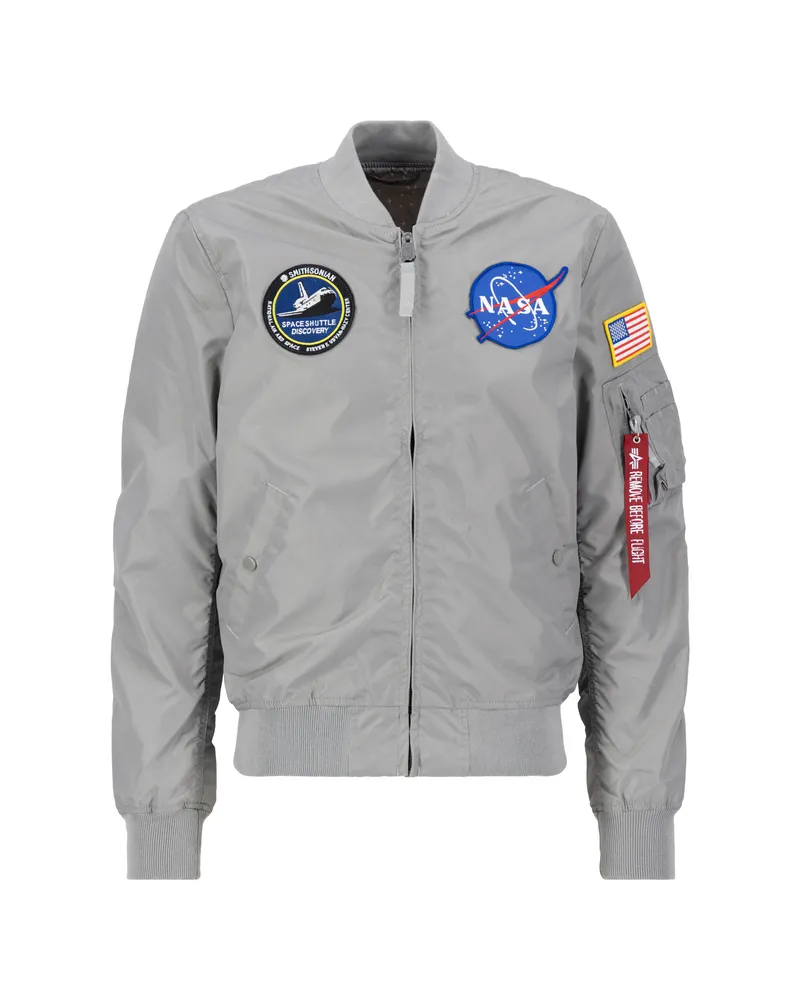 Alpha Industries MA-1 TT Two Tone NASA Reversible II Bomber Jacket Silber