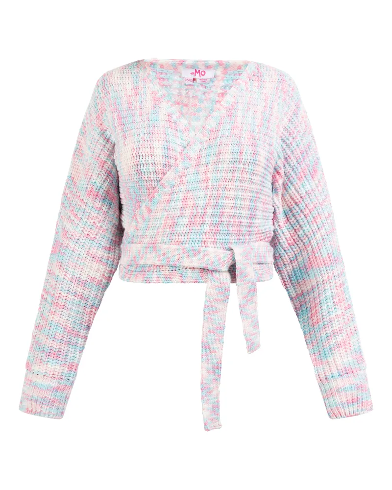 My Mo Wickeljacke aus Strick Damen Rosa Mehrfarbig Mehrfarbig