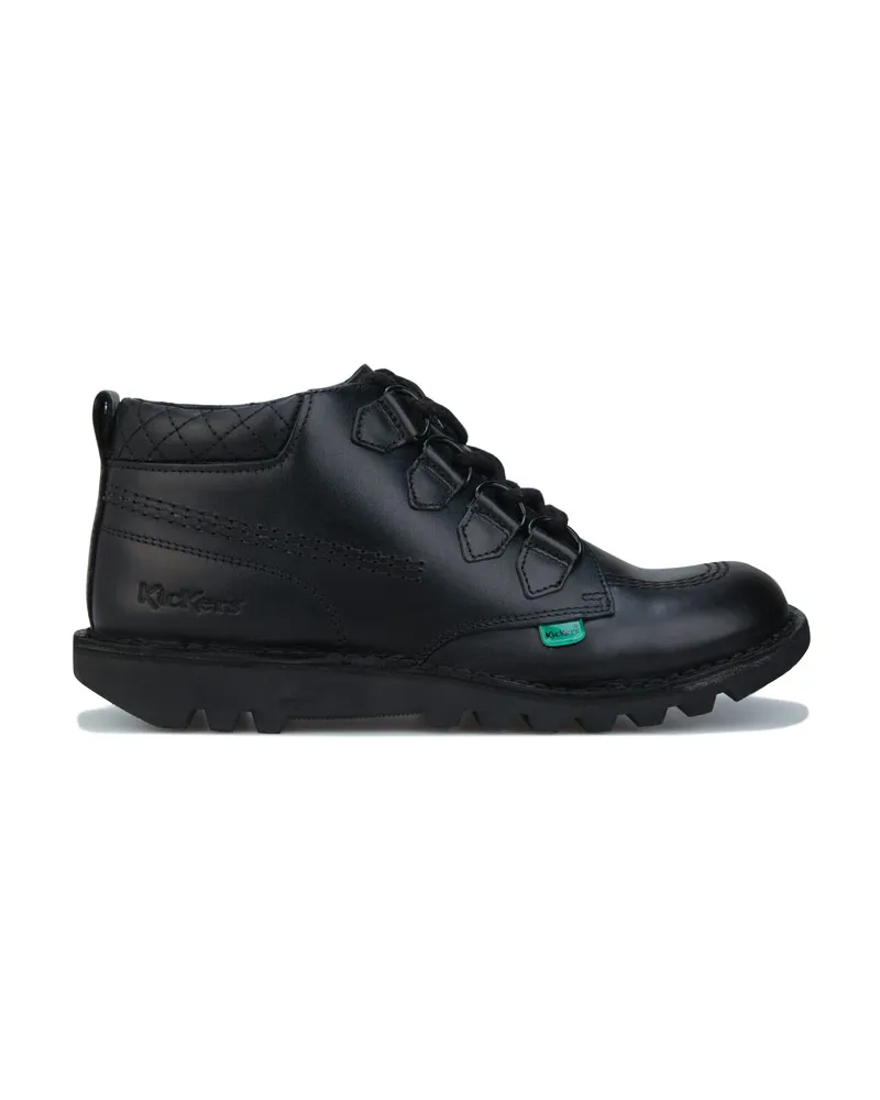 Kickers Kick Mid Quilt Lederschuhe Schwarz