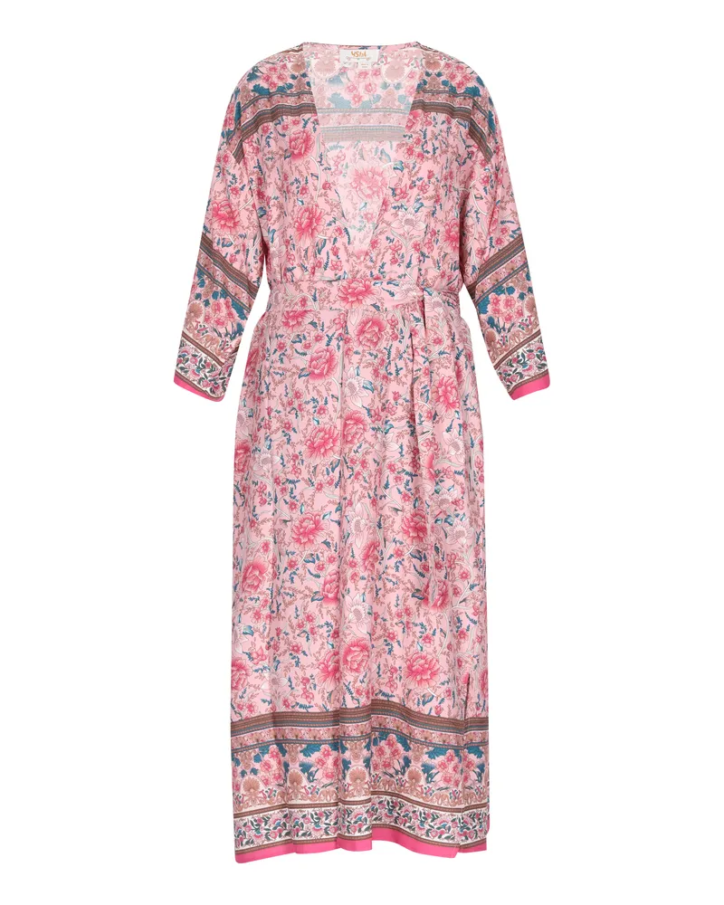 Usha Kimono Frauen hellrosa mehrfarbig Hellrosa