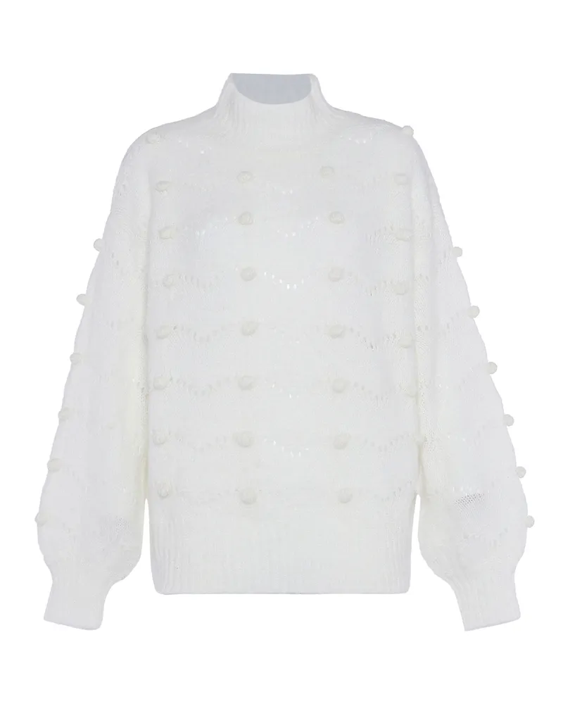 FAINA Pullover Damen Wollweiß Wollweiß