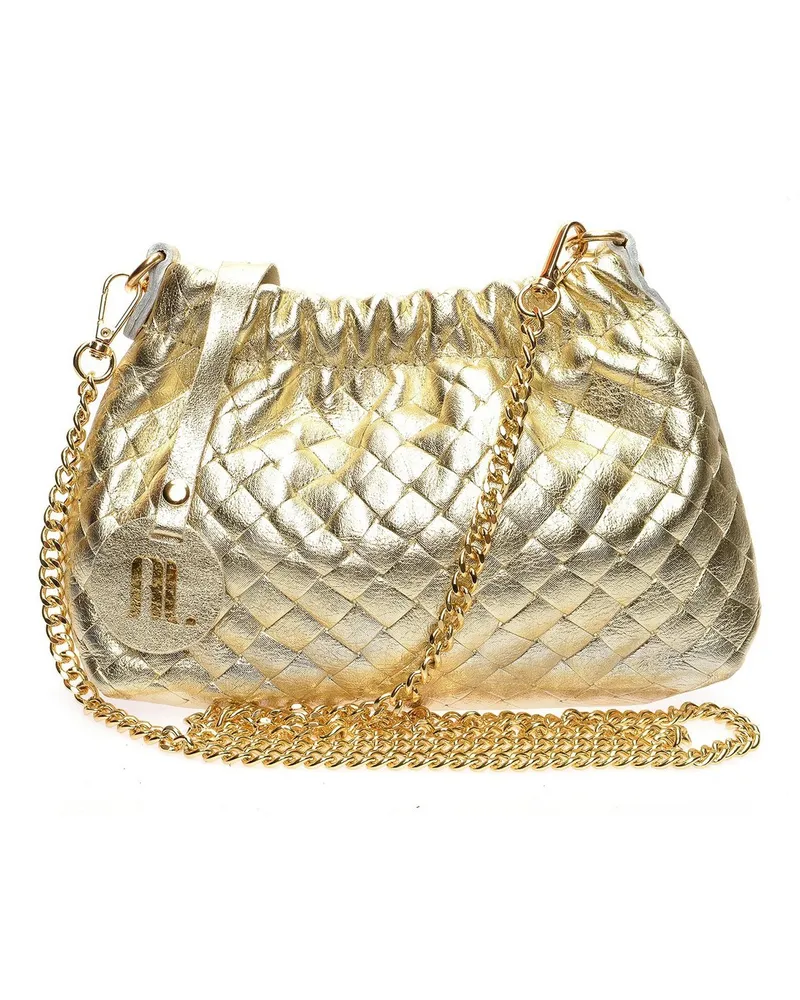 Anna Luchini Gold Rindsledertasche Gold