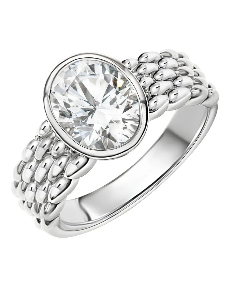 ZEEme Silber Ring 925/- Sterling Silber rhodiniert Zirkonia Silber