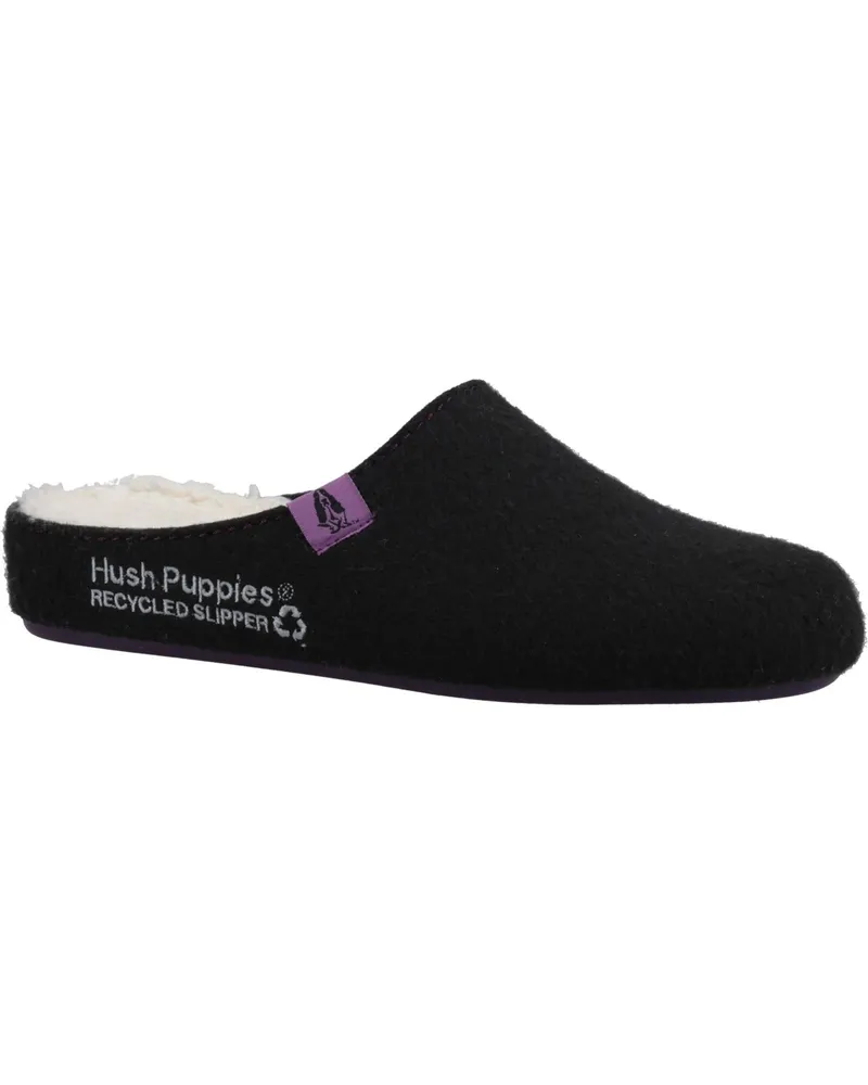 Hush Puppies The Good 90% Recyceltes RPET Polyester Damen Hausschuhe Schwarz Schwarz