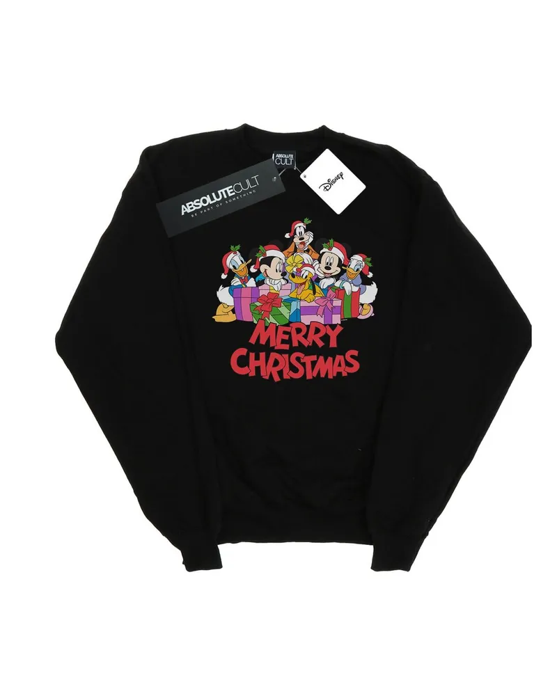 Disney Mickey Mouse and Friends" Sweatshirt für Herren (Schwarz Schwarz