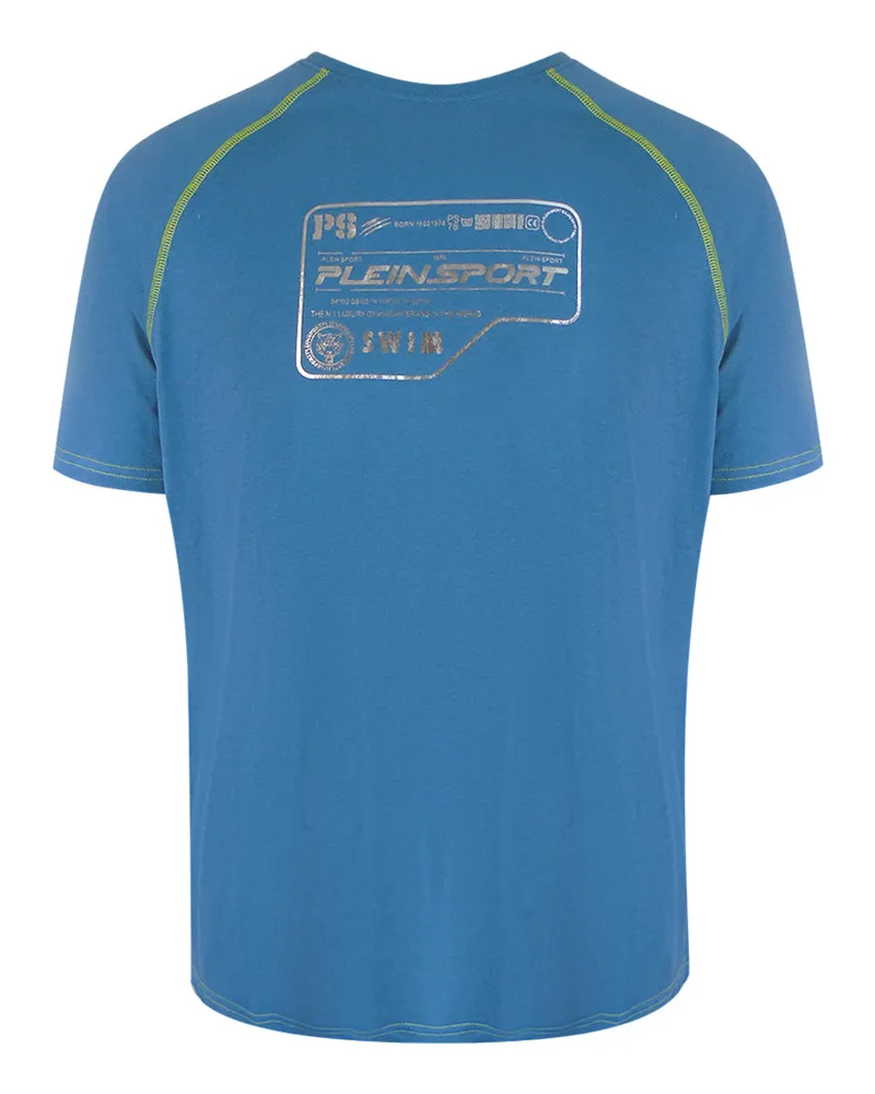 Philipp Plein Performance Logo Hellblaues T-shirt Hellblau