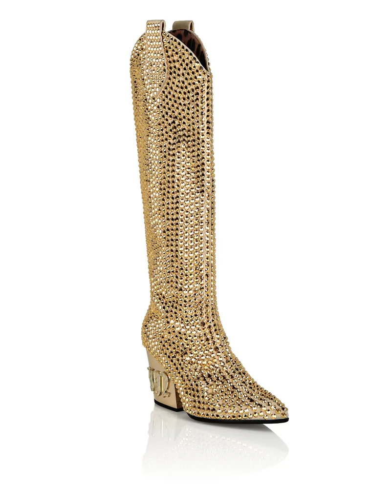 Philipp Plein Stiefel Gothic Plein Gold