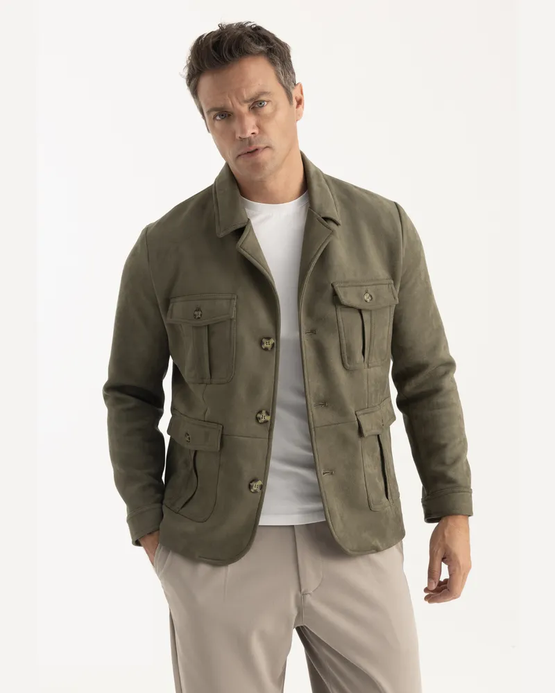 Felix Hardy Jacke Jacke Aus Velourslederimitat Khaki