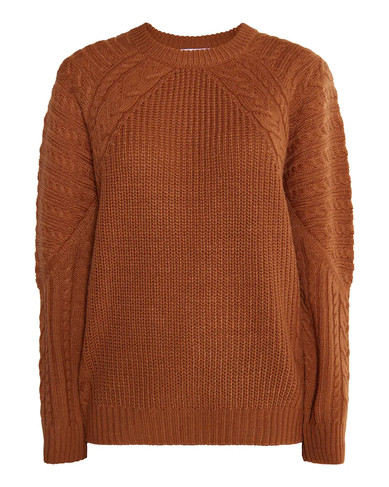 My Mo Strickpullover Damen hellbraun Braun