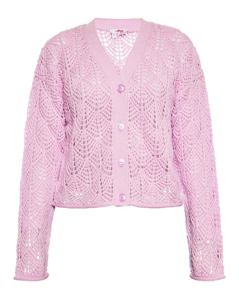 My Mo Strickjacke Damen Rosa Rosa