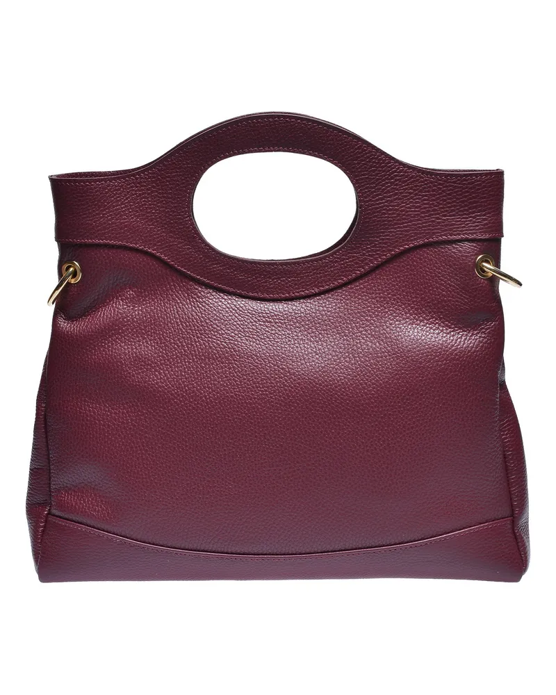 Anna Luchini Weinfarbe Rindsledertasche Weinrot