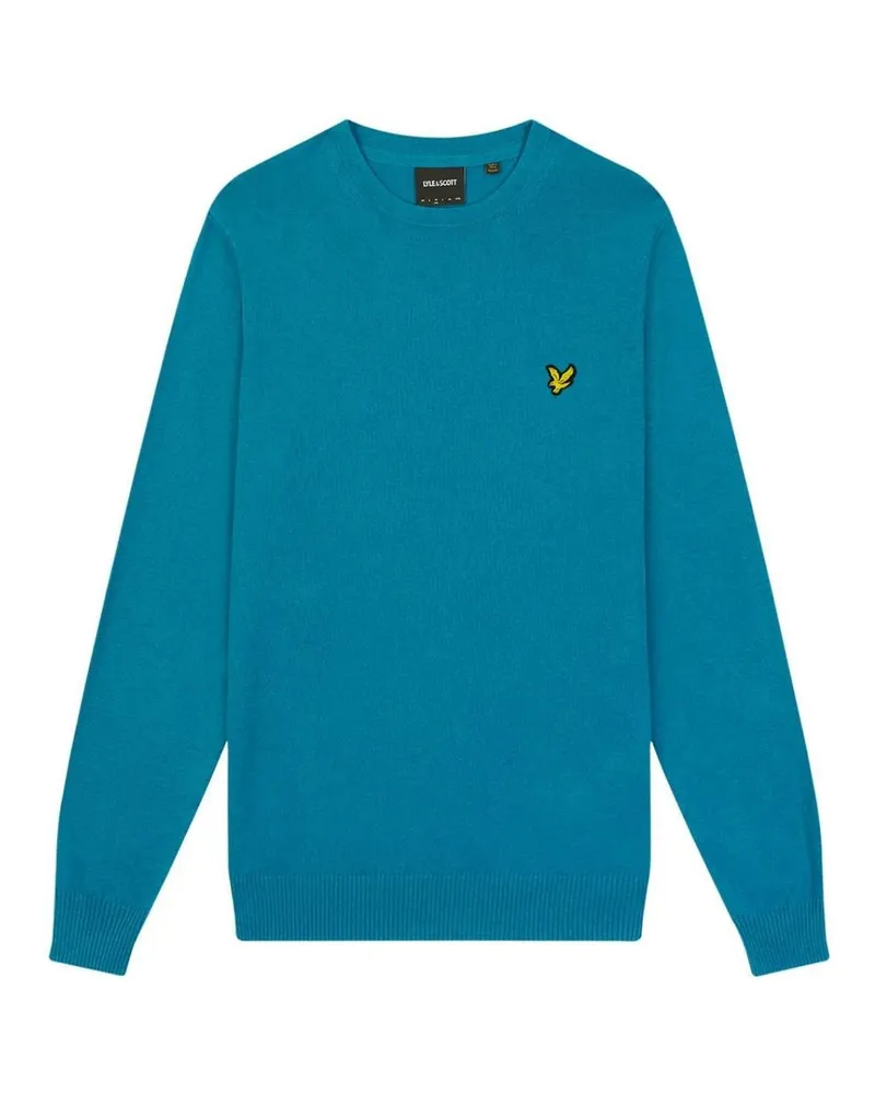 Lyle & Scott Brand Logo Leisure Blauer Pullover Blau