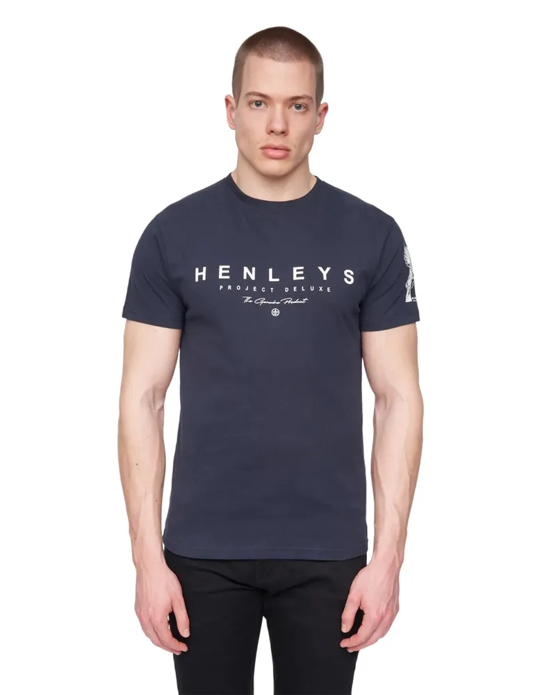 Henleys Hentyme" T-Shirt für Herren (Marineblau Marineblau
