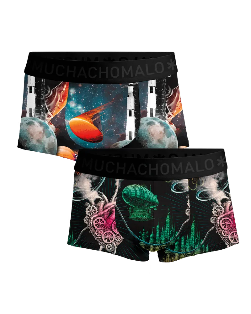 Muchachomalo Herren Boxershorts – 2 Stück – Herren Unterhosen Mehrfarbig