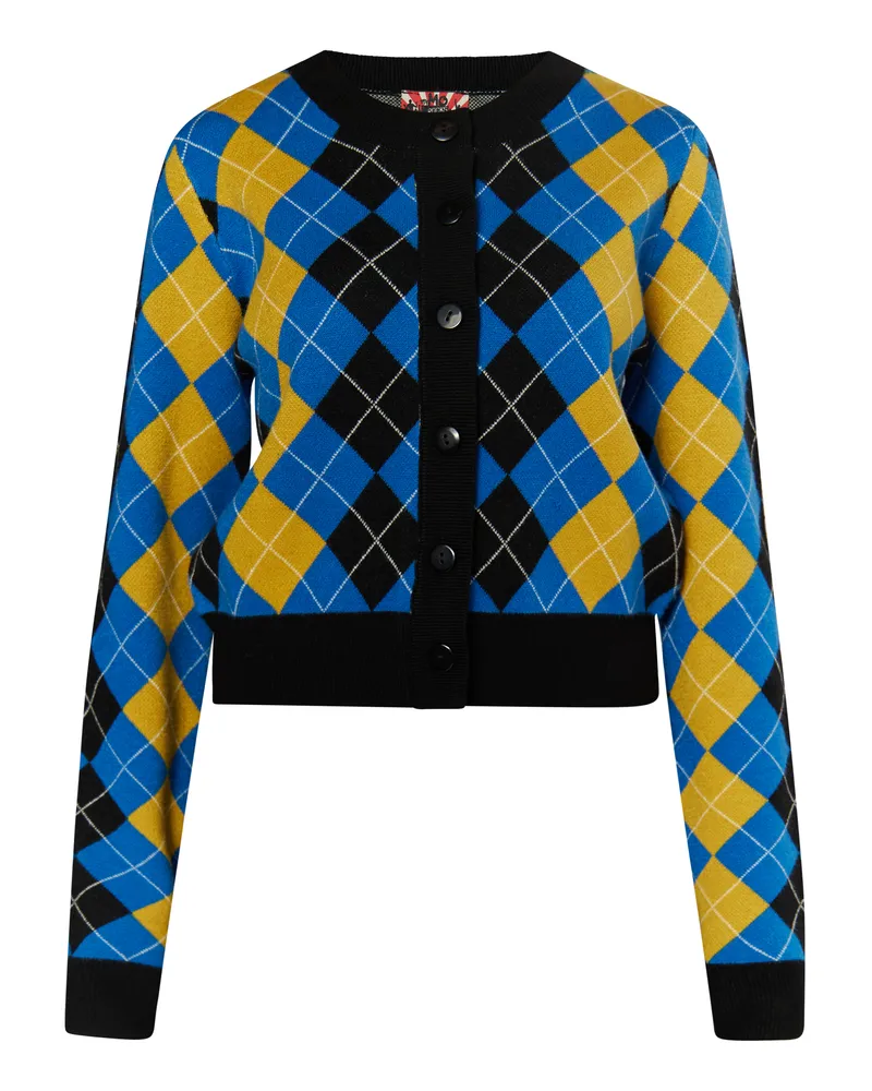 My Mo Strickjacke Damen Schwarz Blau Mehrfarbig Mehrfarbig