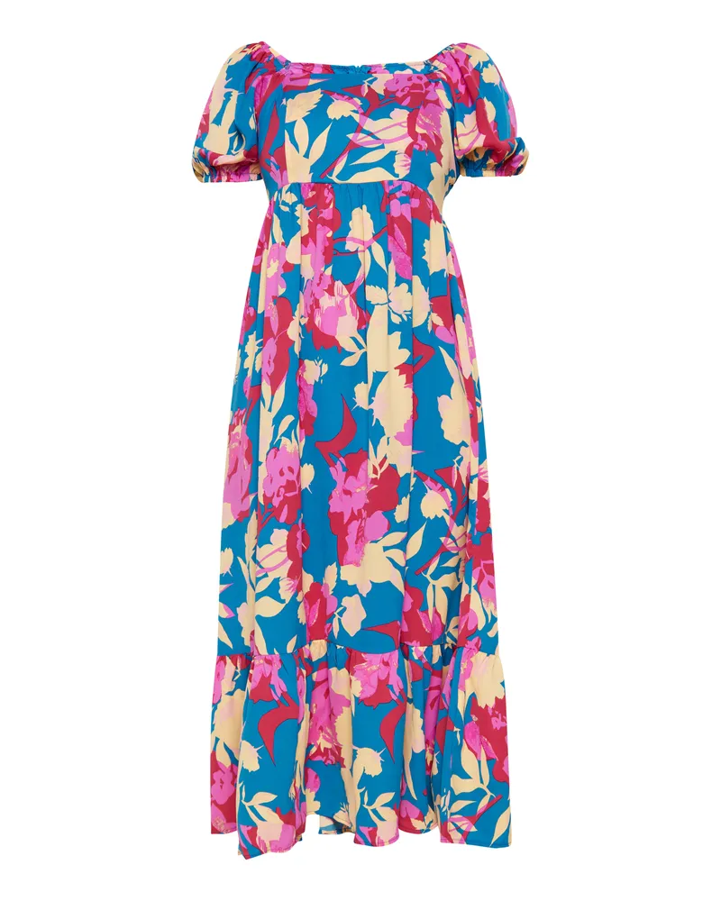 Usha Kleid Frauen blau mehrfarbig Blau