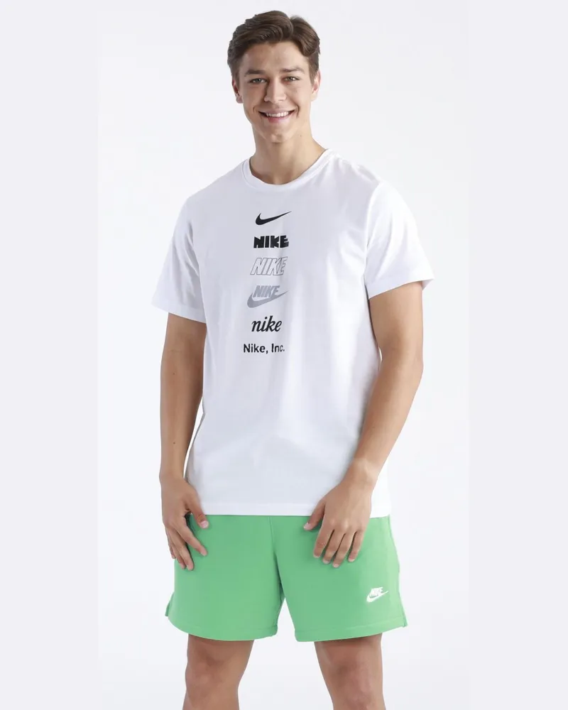 Nike Stack Logo Herren-T-Shirt in Weiß Weiß