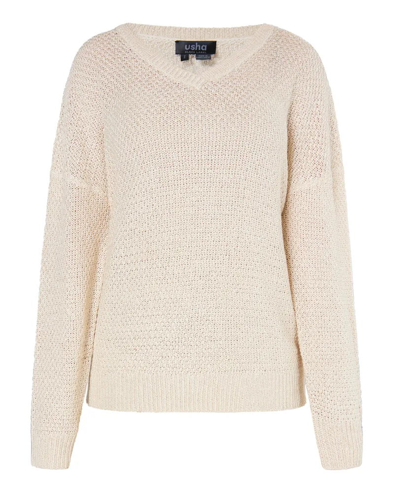 Usha Strickpullover Damen Dunkelcreme Creme
