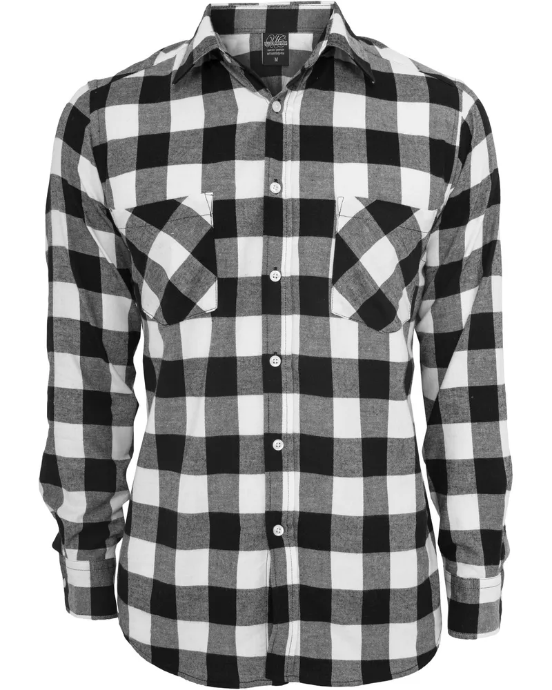 Urban Classics Hemd für Herren (Schwarz/Weiß Schwarz