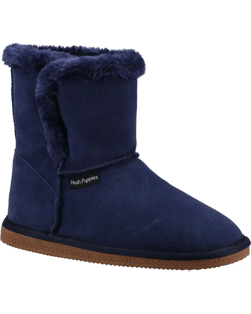 Hush Puppies Womens/Ladies Ashleigh Wildleder Slipper Stiefel (Navy Marineblau