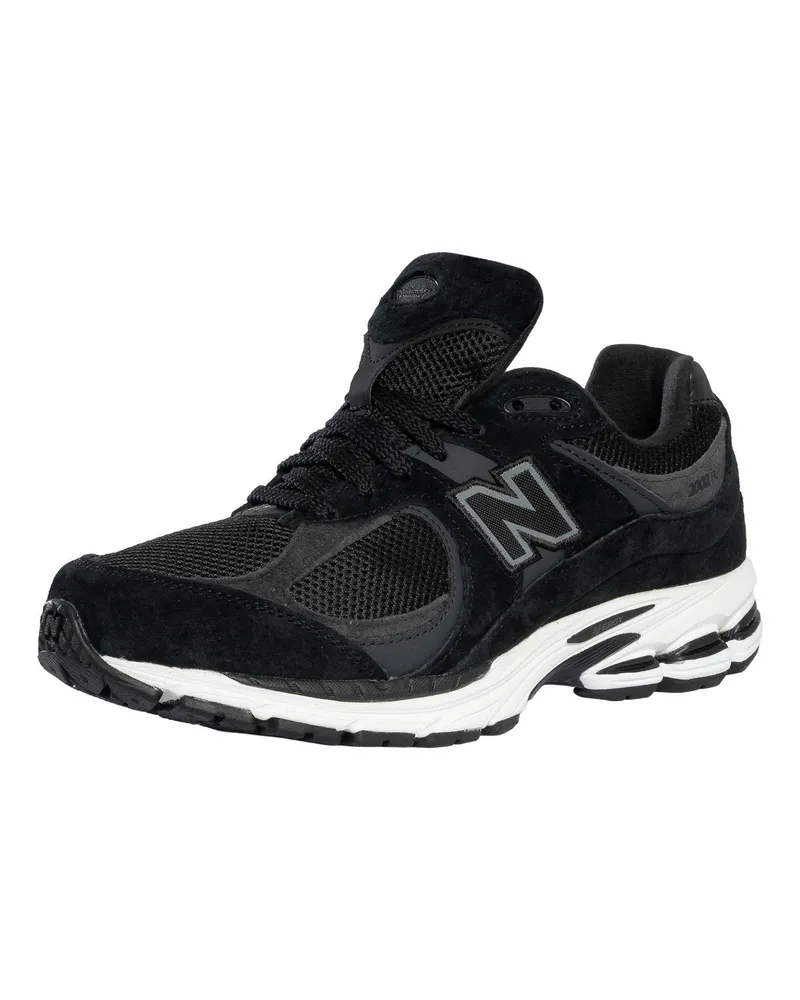 New Balance 2002R Wildleder-Sneaker, Schwarz Schwarz