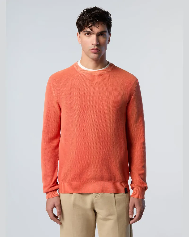 North Sails Pullover Wabenförmiger Rundhalsausschnitt Orange